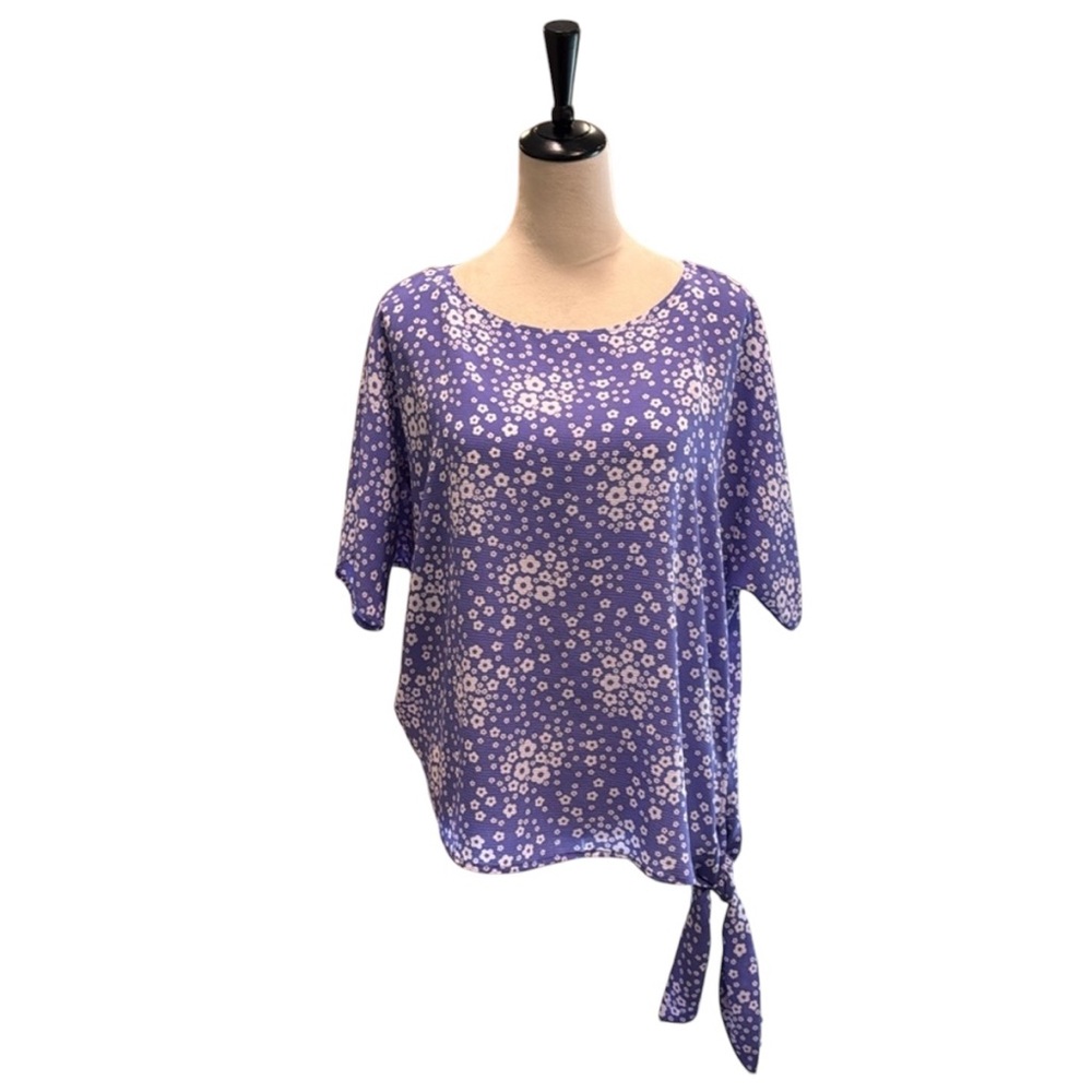 Michael Kors Lilac Blouse w/ Side Tie
